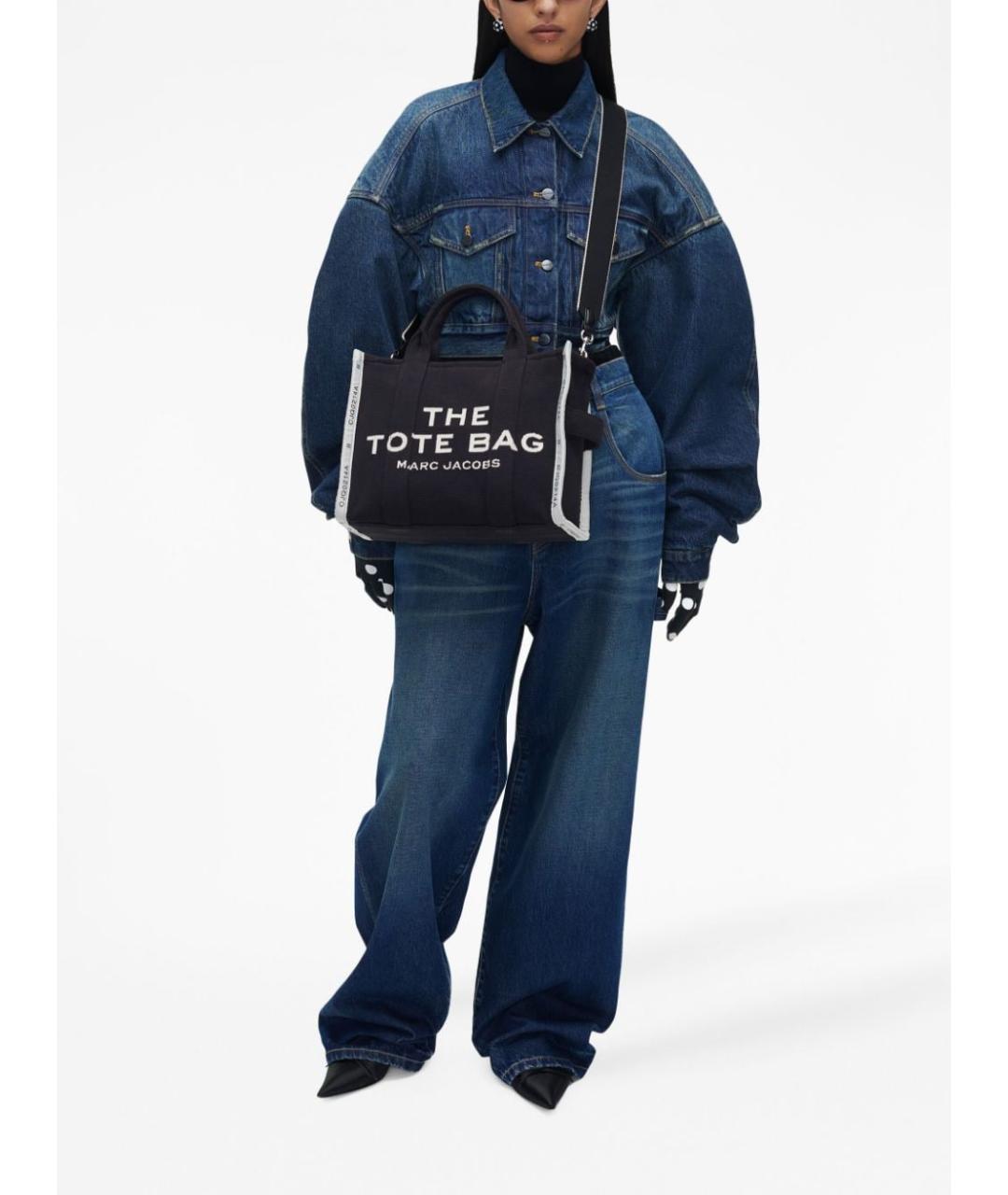 MARC JACOBS Черная тканевая сумка тоут, фото 4