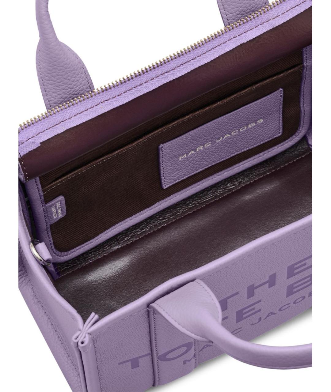 MARC JACOBS Фиолетовая сумка тоут из искусственной кожи, фото 5