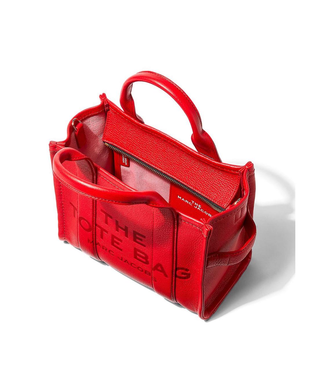 MARC JACOBS Красная сумка тоут из искусственной кожи, фото 4