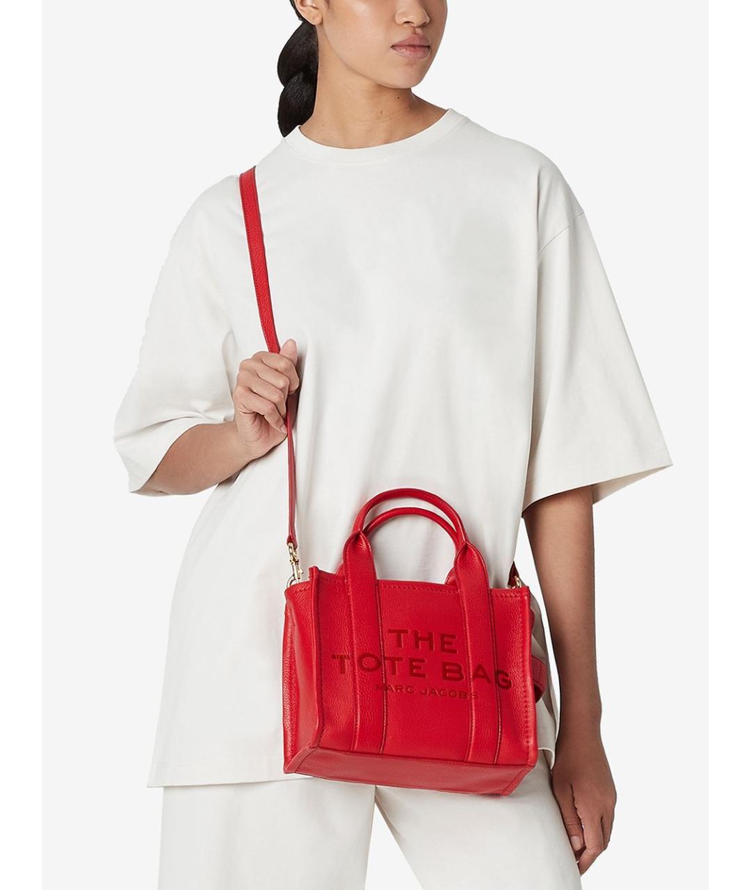 MARC JACOBS Красная сумка тоут из искусственной кожи, фото 5