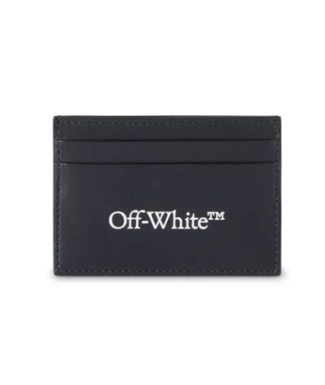 OFF-WHITE Черный кожаный кардхолдер, фото 1