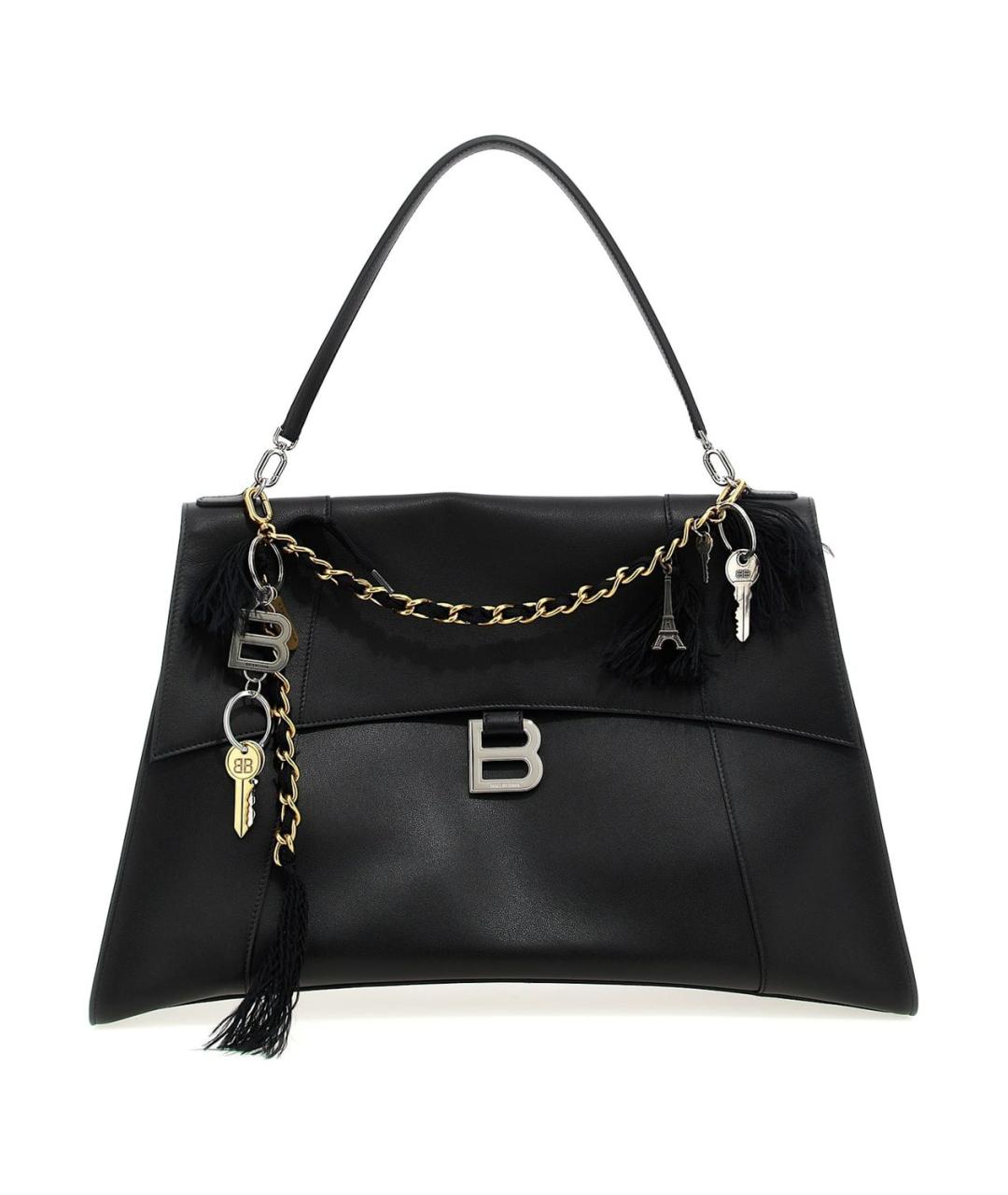 BALENCIAGA Черная кожаная сумка через плечо, фото 1