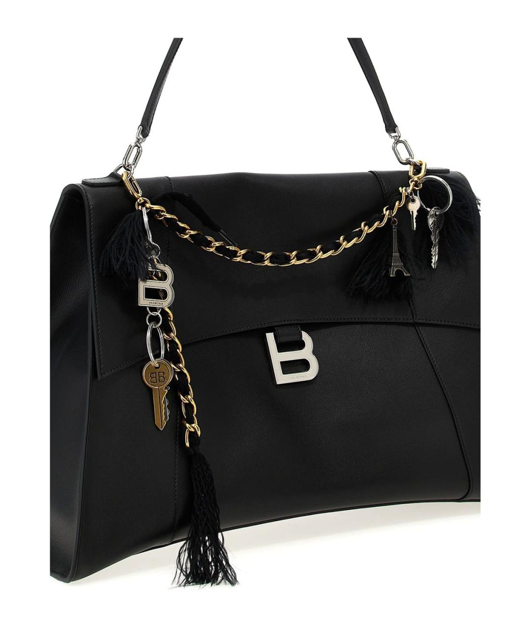 BALENCIAGA Черная кожаная сумка через плечо, фото 3