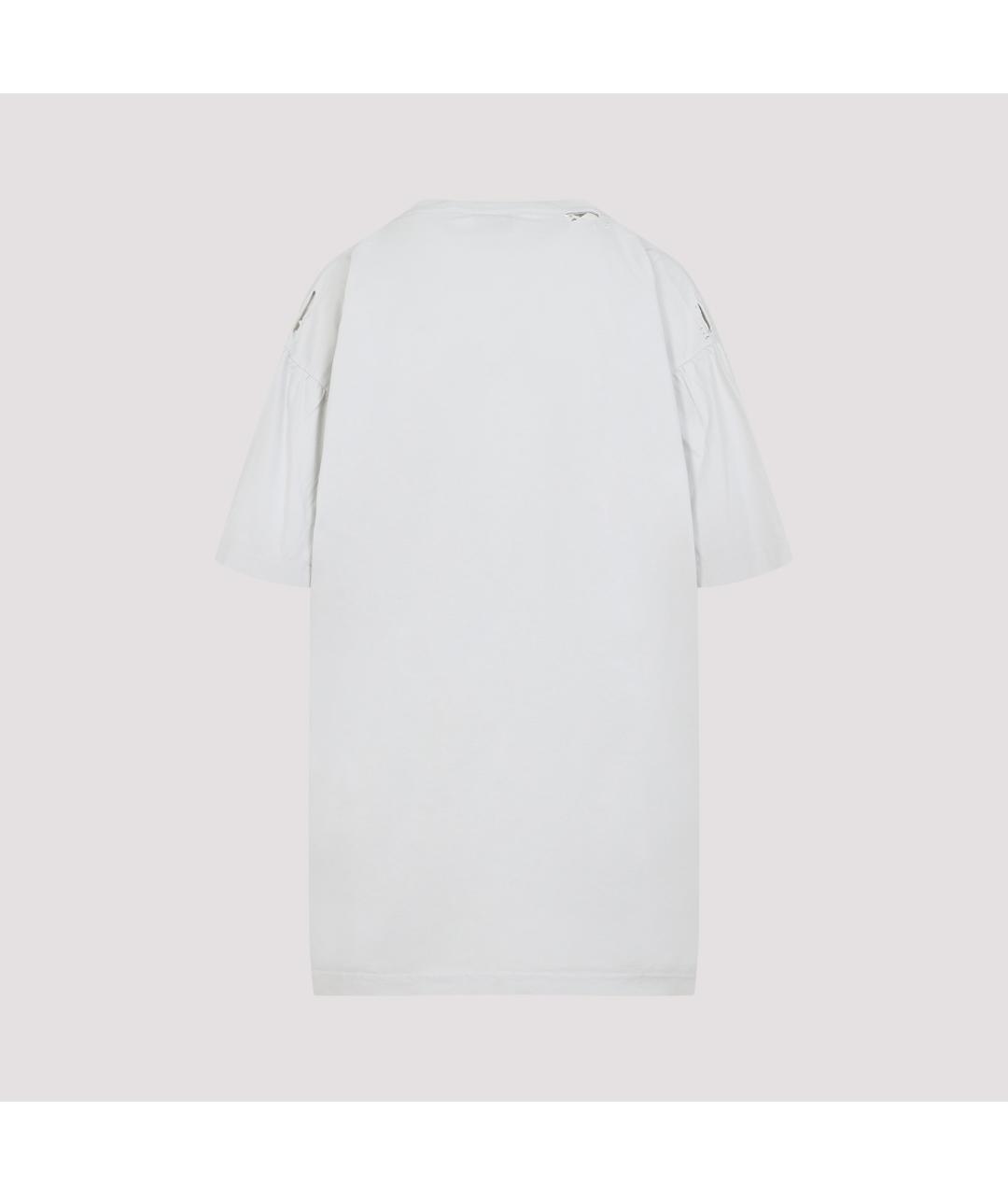 BALENCIAGA Белая хлопковая футболка, фото 3