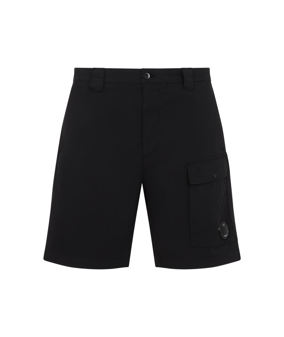 CP COMPANY Черные хлопковые шорты, фото 1