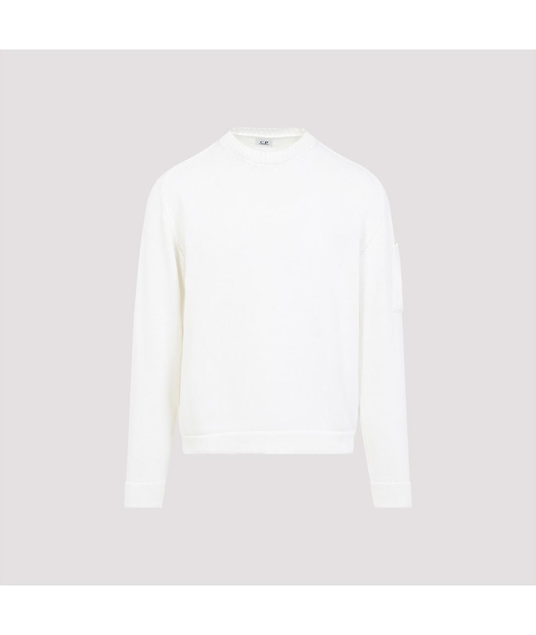 CP COMPANY Белый хлопковый джемпер / свитер, фото 2