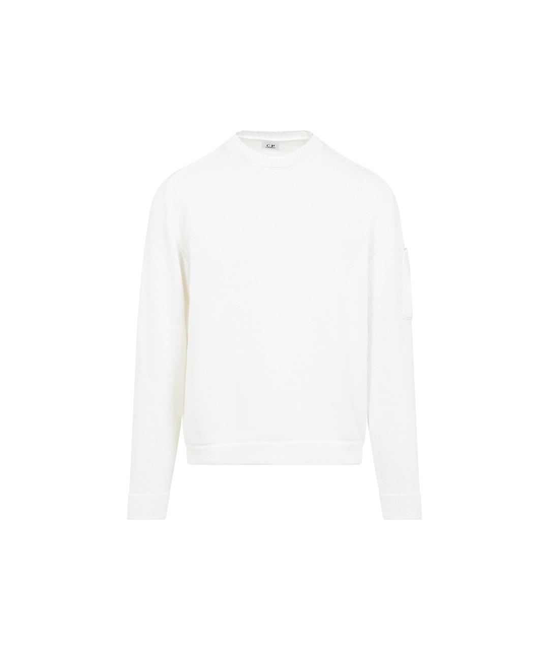 CP COMPANY Белый хлопковый джемпер / свитер, фото 1