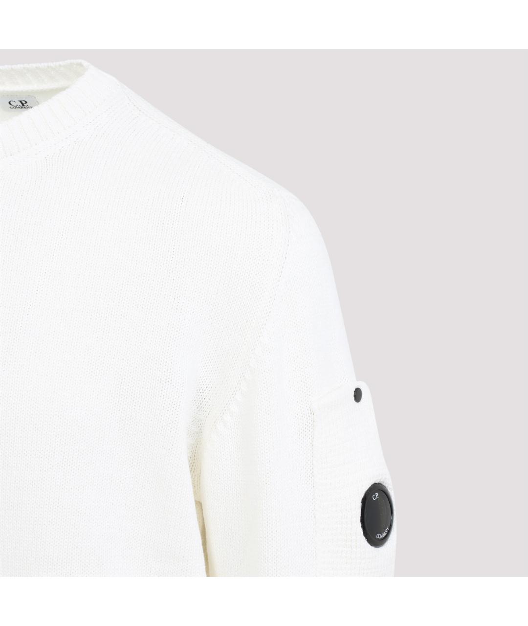 CP COMPANY Белый хлопковый джемпер / свитер, фото 4