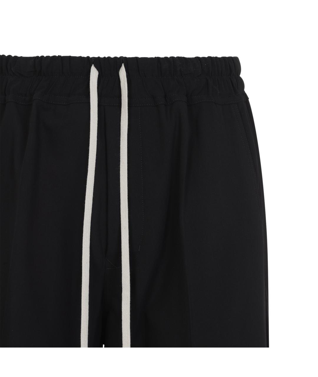 RICK OWENS Черные шерстяные повседневные брюки, фото 4