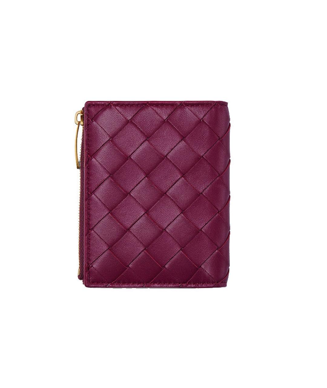 BOTTEGA VENETA Фуксия кожаный кошелек, фото 6