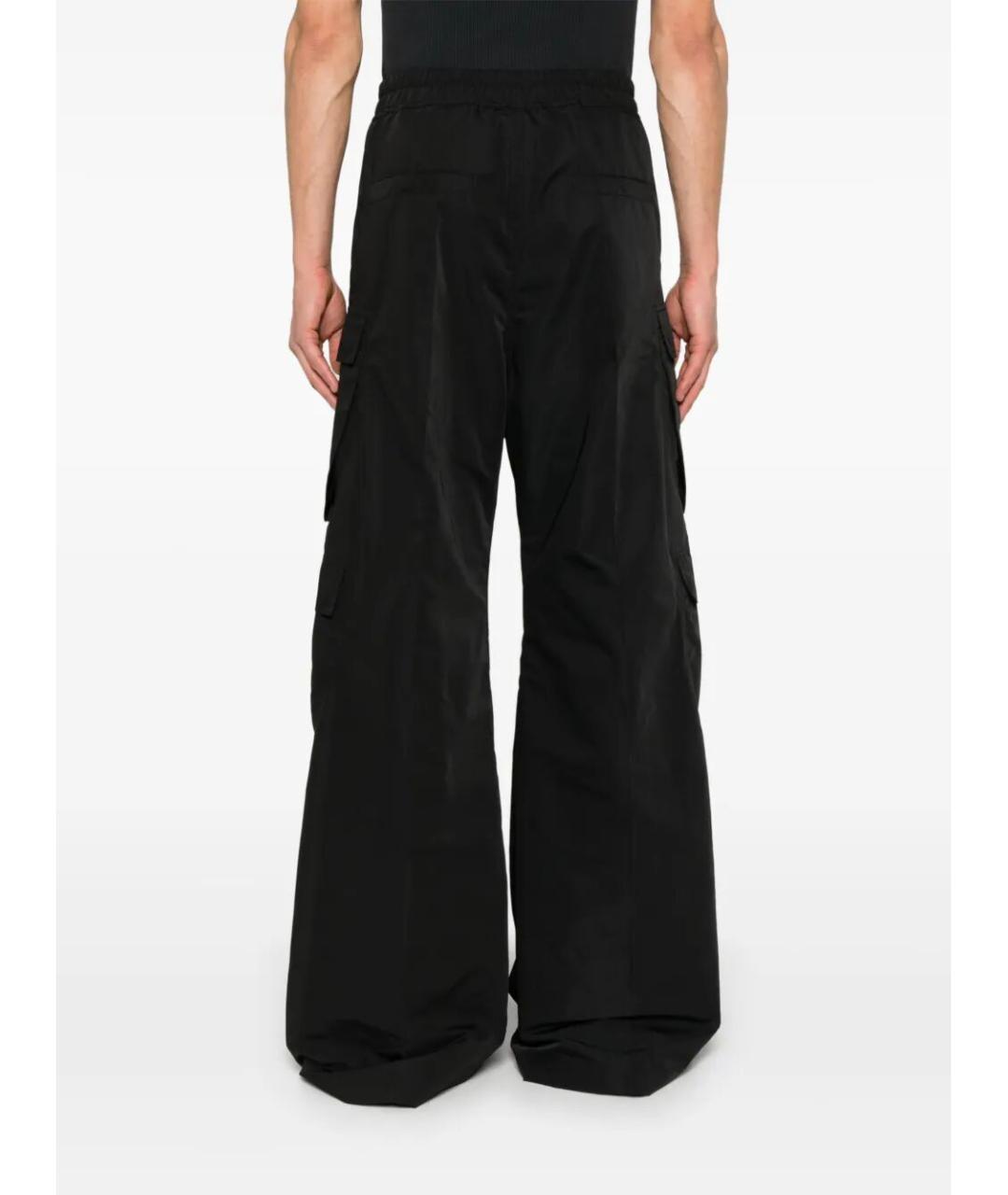 RICK OWENS Черные полиэстеровые повседневные брюки, фото 5