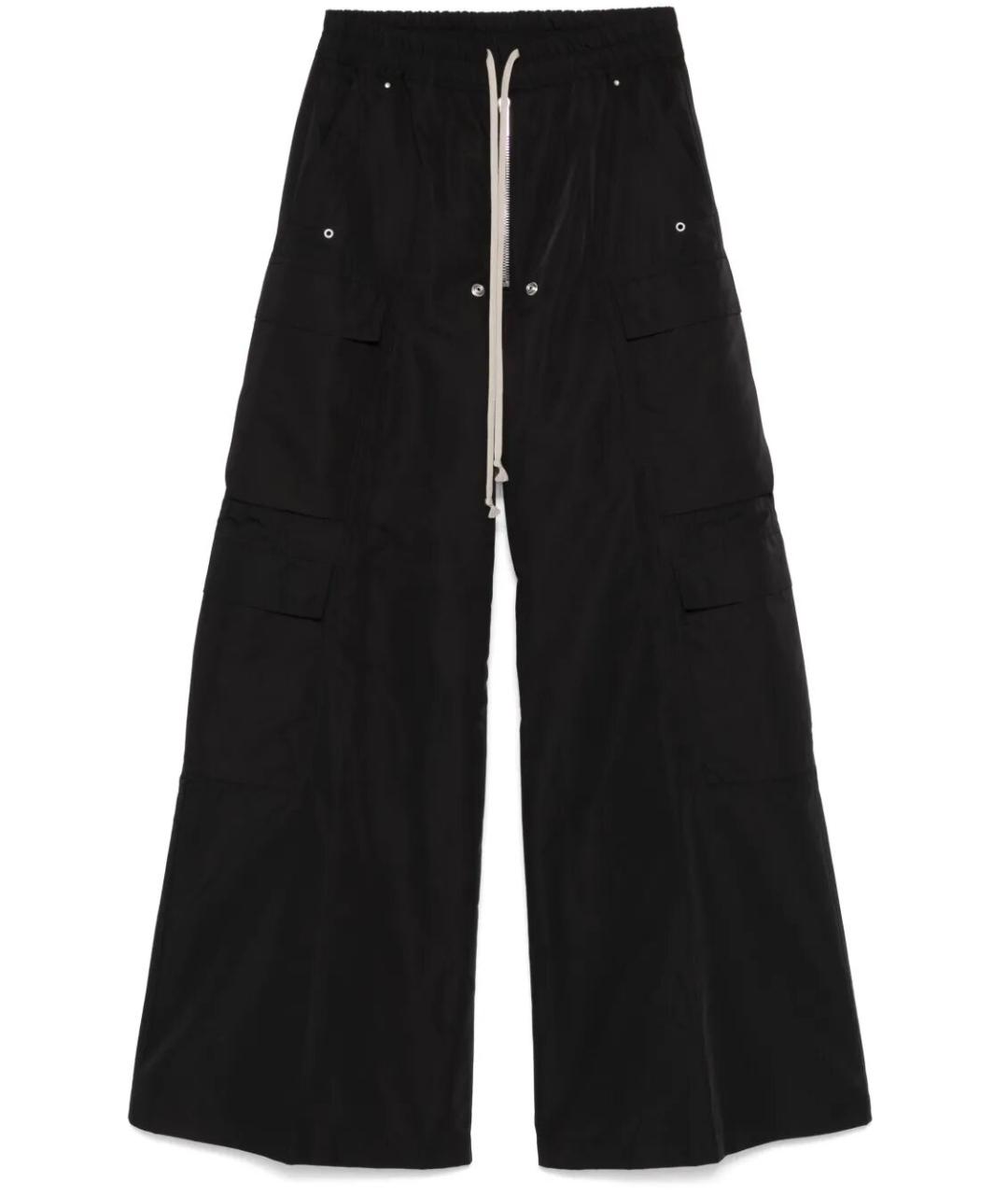 RICK OWENS Черные полиэстеровые повседневные брюки, фото 1