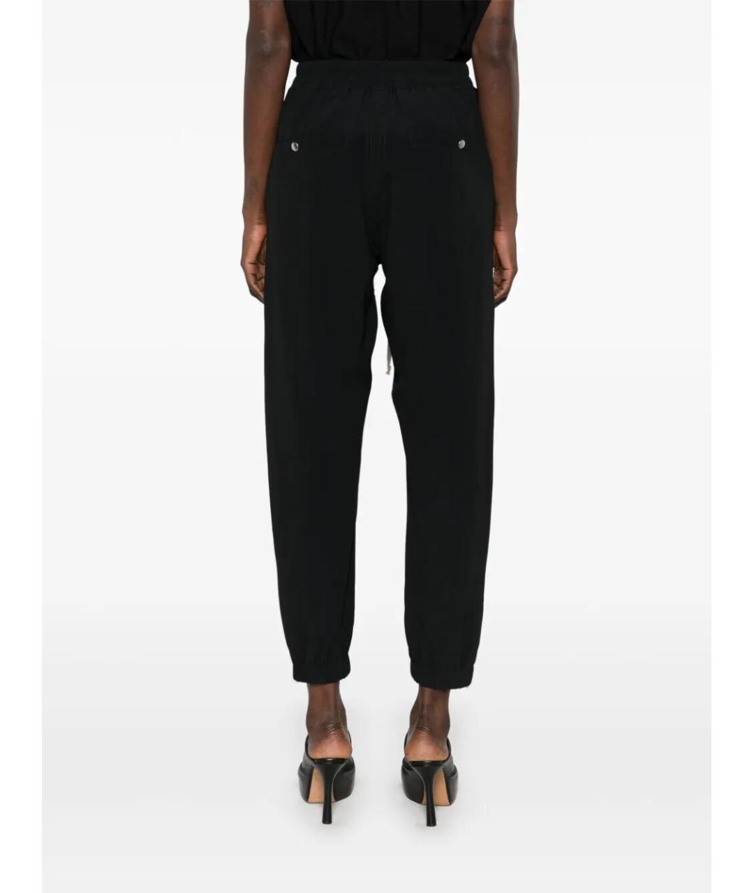 RICK OWENS Черные ацетатные прямые брюки, фото 2
