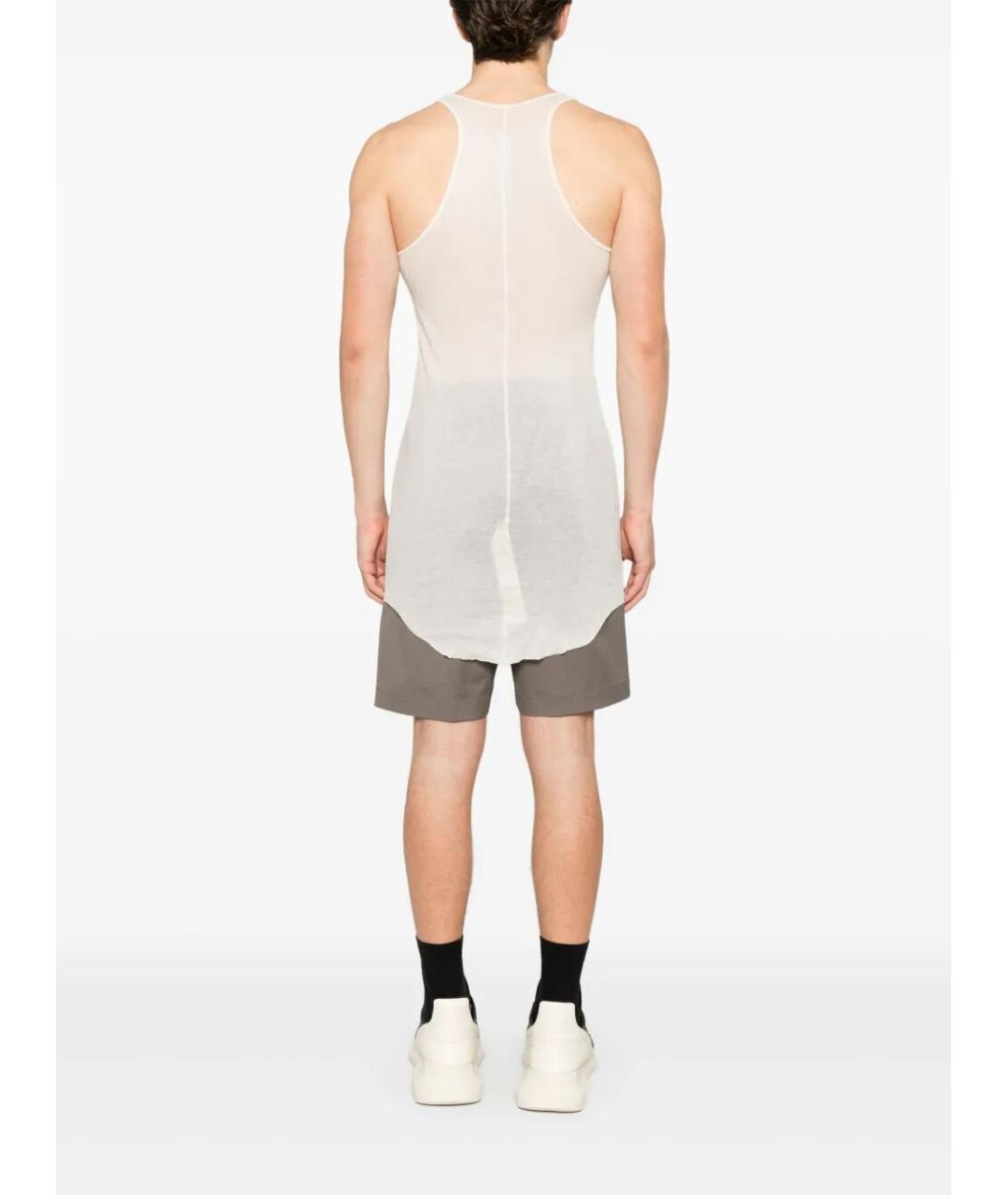 RICK OWENS Бежевая вискозная майка, фото 3