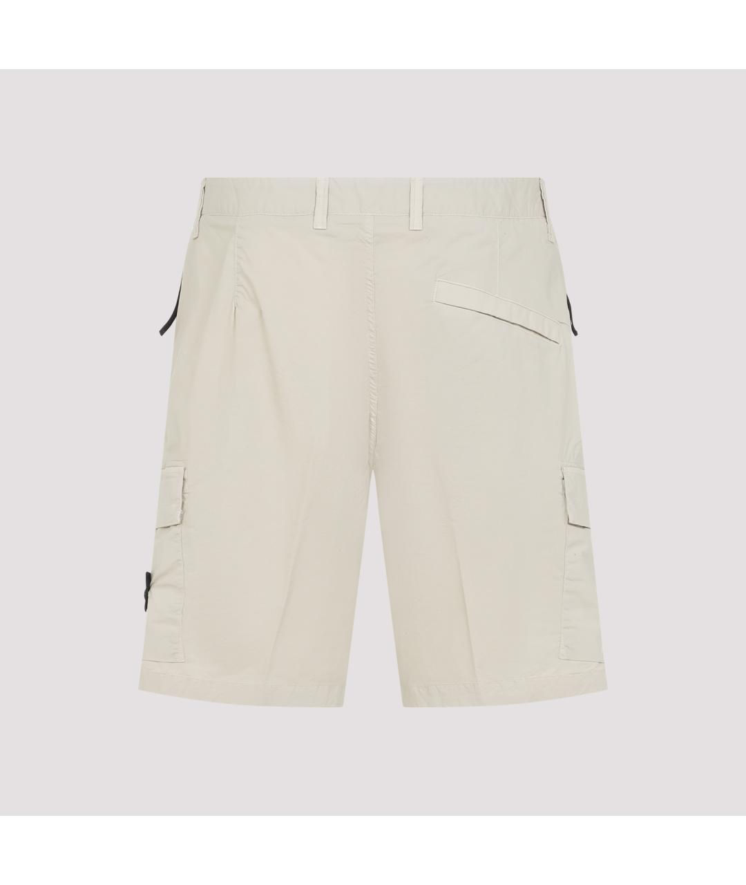 STONE ISLAND Бежевые хлопковые повседневные брюки, фото 3