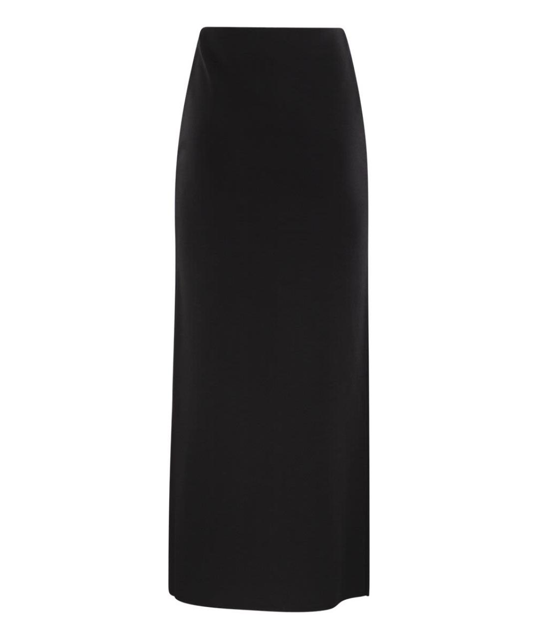 MAX MARA Черная вискозная юбка миди, фото 2
