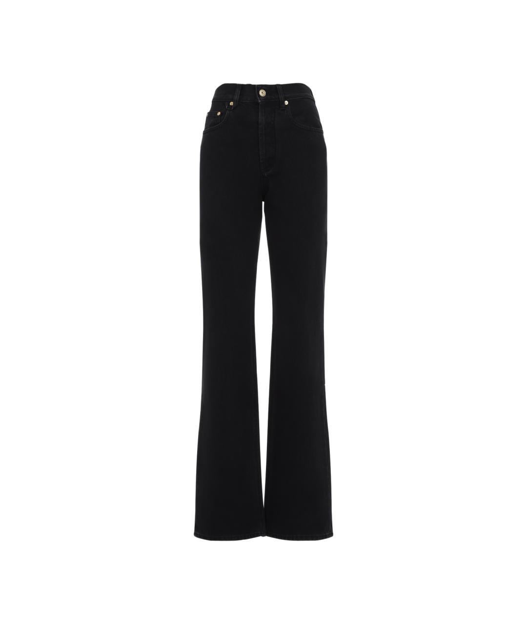 JACQUEMUS Черные хлопковые прямые джинсы, фото 1