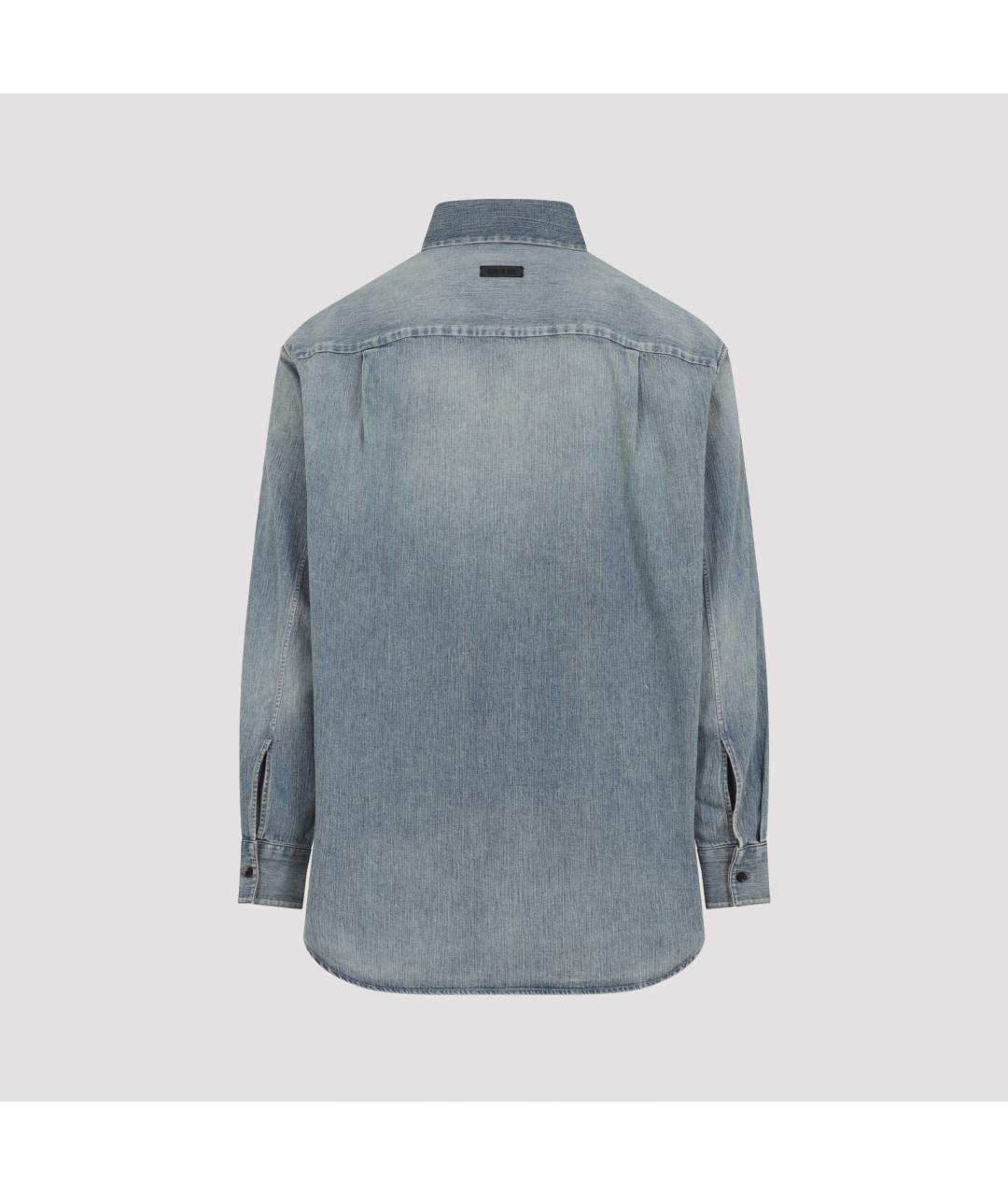 FEAR OF GOD Синяя хлопковая кэжуал рубашка, фото 3