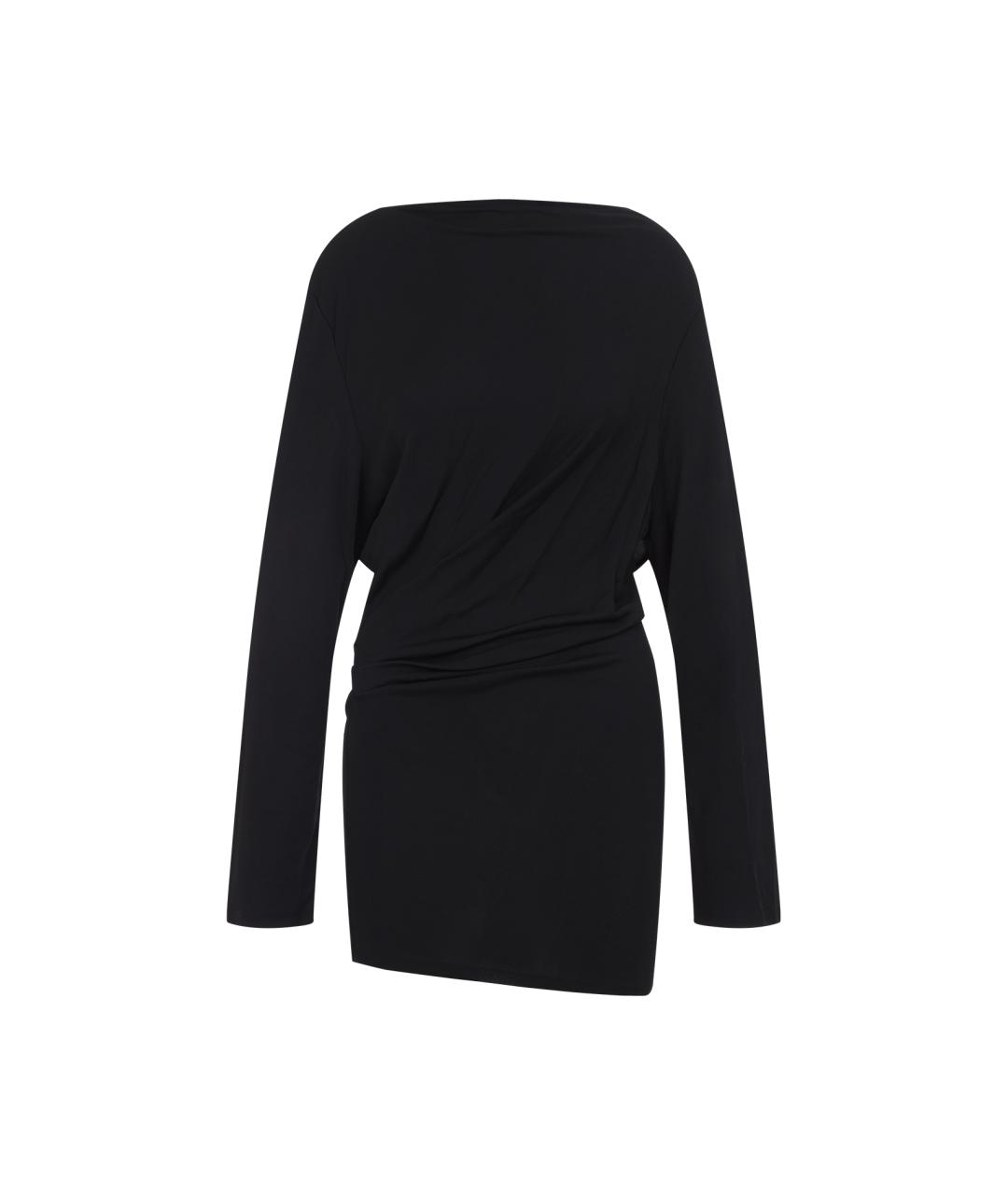 JACQUEMUS Черное вискозное коктейльное платье, фото 1