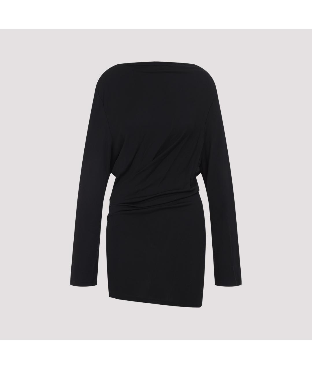 JACQUEMUS Черное вискозное коктейльное платье, фото 2