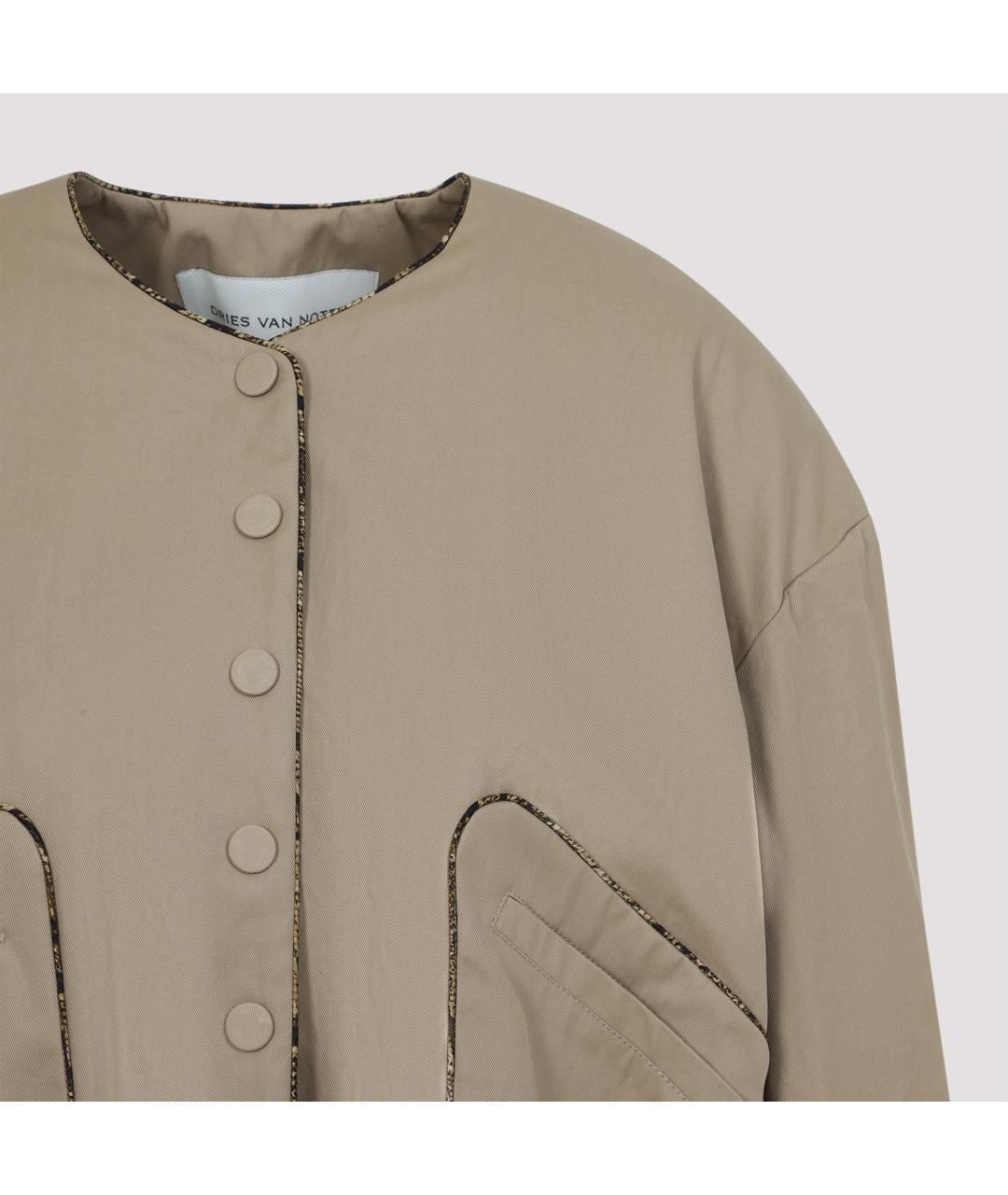 DRIES VAN NOTEN Бежевая хлопковая куртка, фото 5