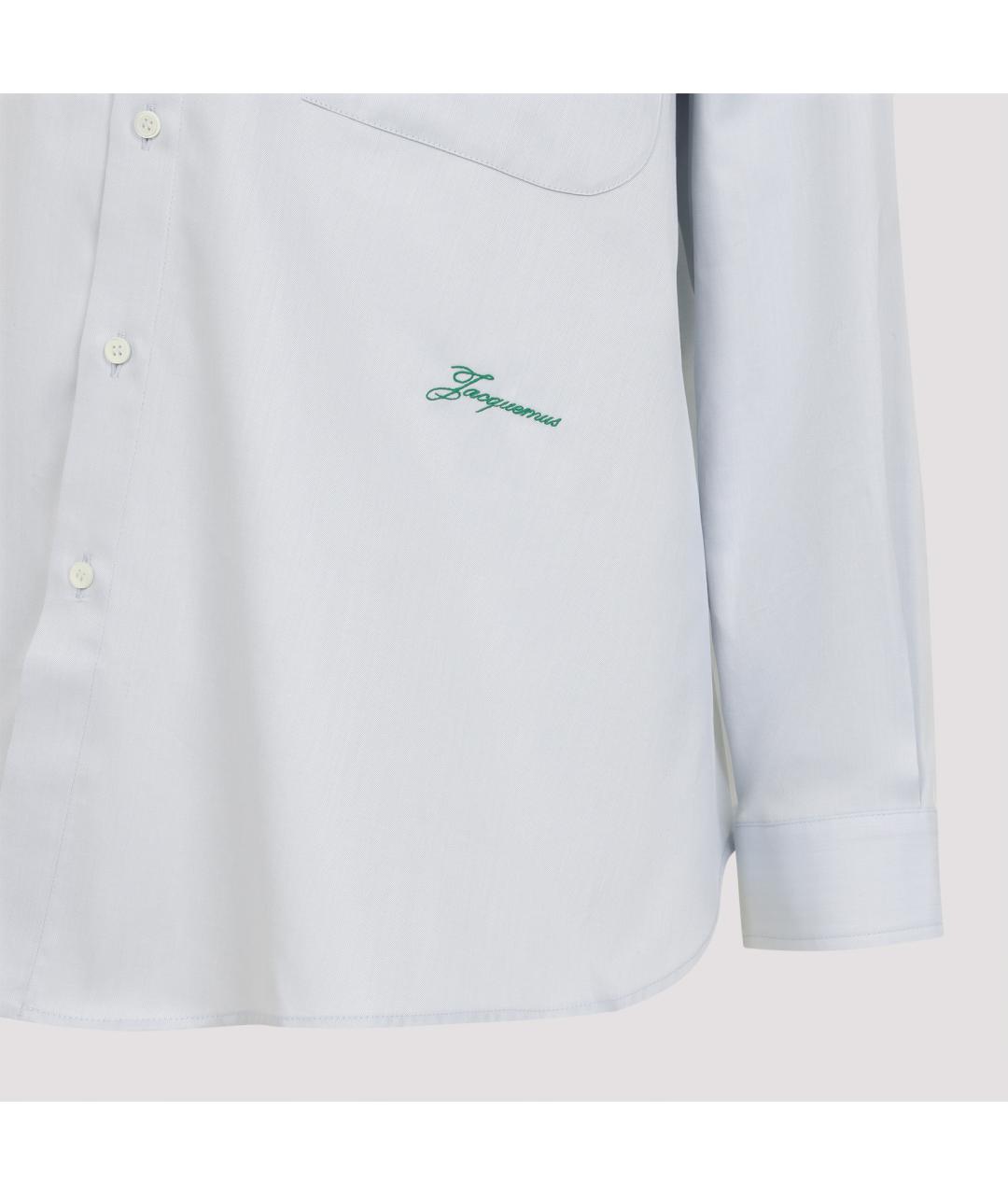 JACQUEMUS Серая хлопковая рубашка, фото 4