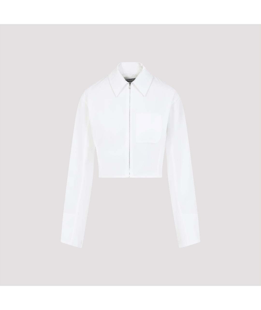 JACQUEMUS Белая хлопковая рубашка, фото 2
