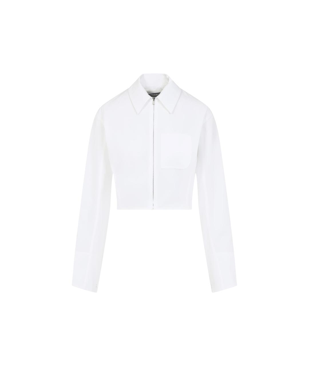 JACQUEMUS Белая хлопковая рубашка, фото 1