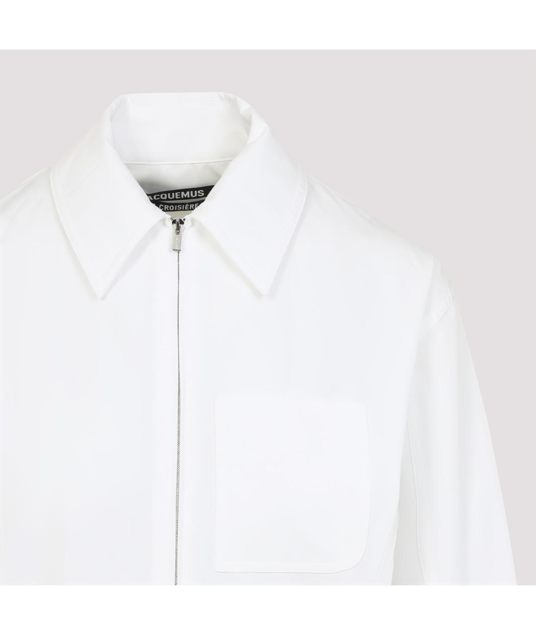 JACQUEMUS Белая хлопковая рубашка, фото 4