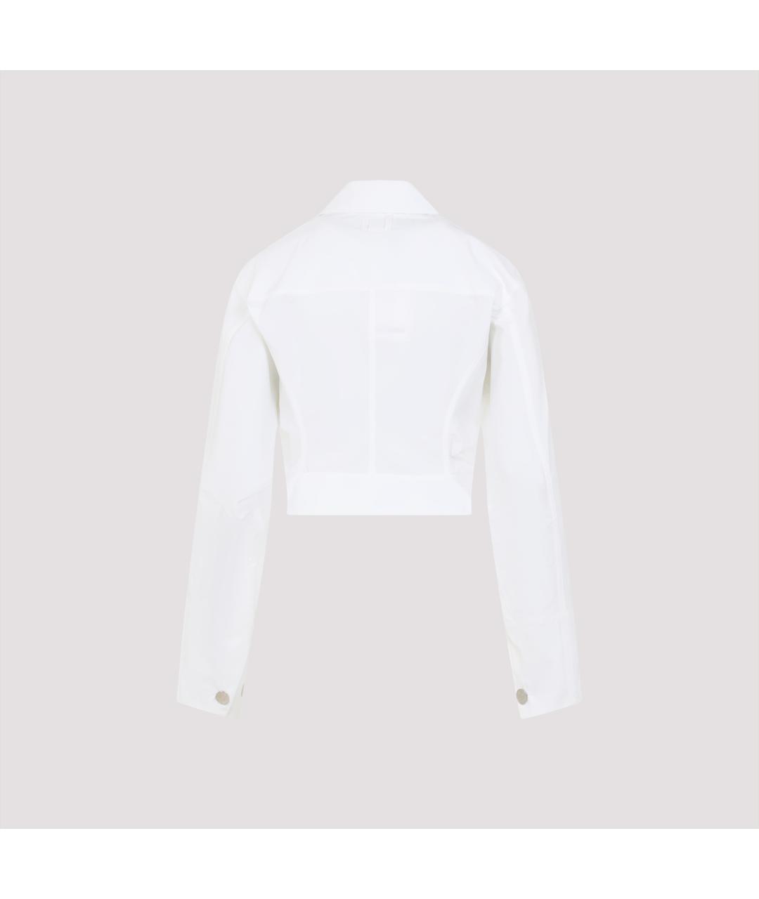 JACQUEMUS Белая хлопковая рубашка, фото 3