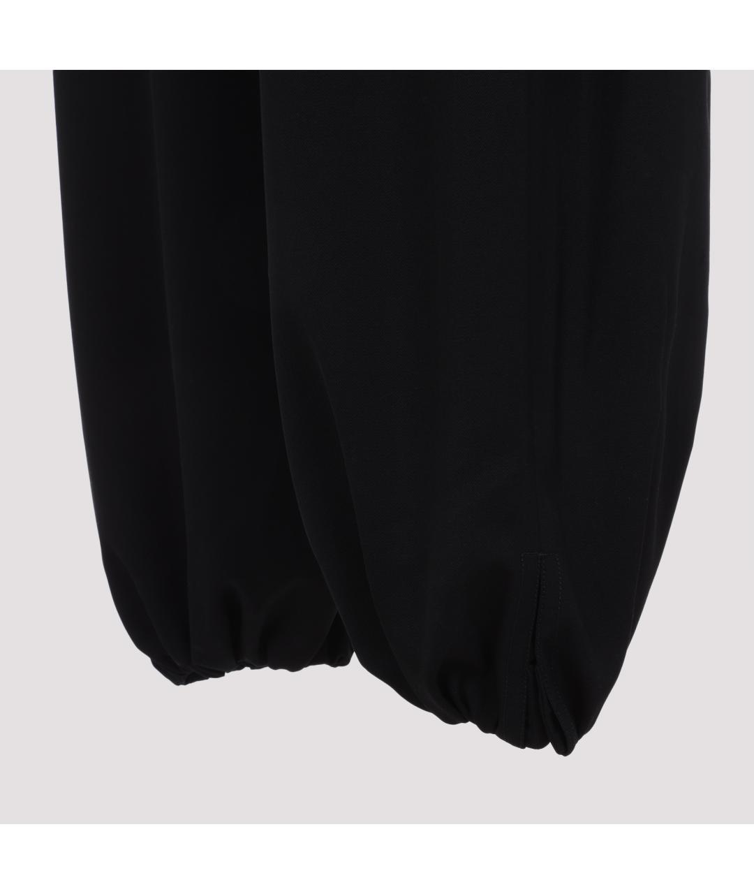 JACQUEMUS Черные шерстяные прямые брюки, фото 4