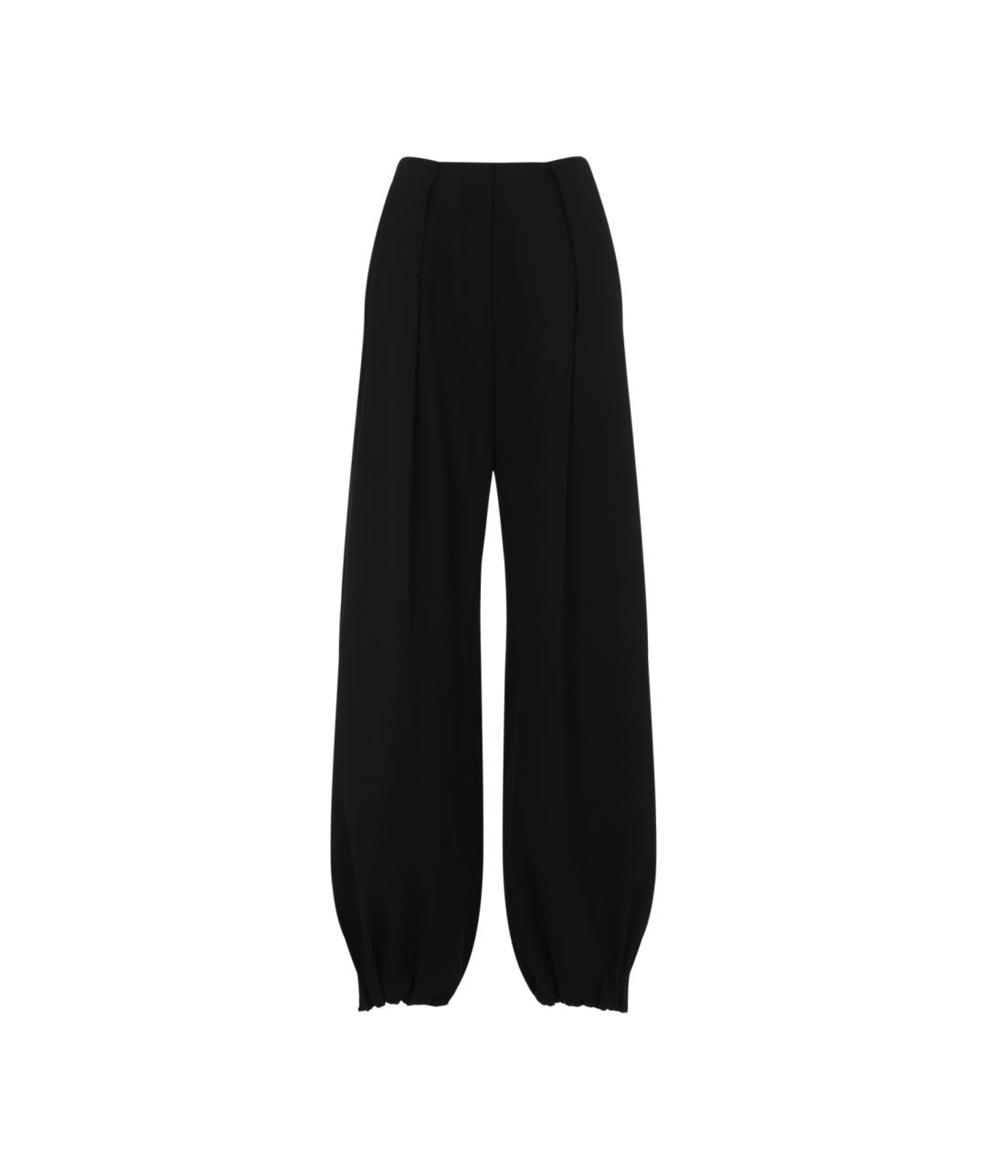 JACQUEMUS Черные шерстяные прямые брюки, фото 1