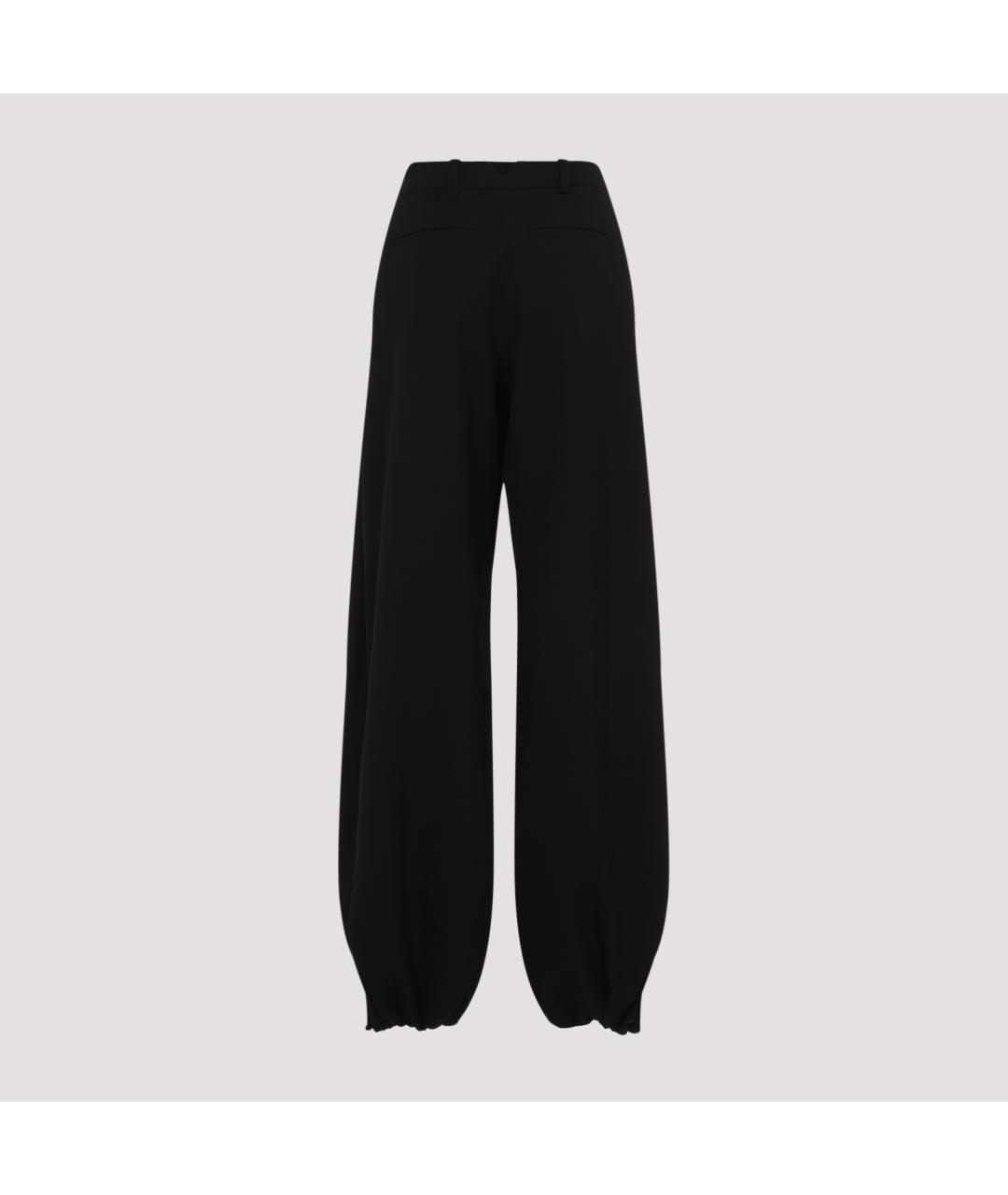 JACQUEMUS Черные шерстяные прямые брюки, фото 3