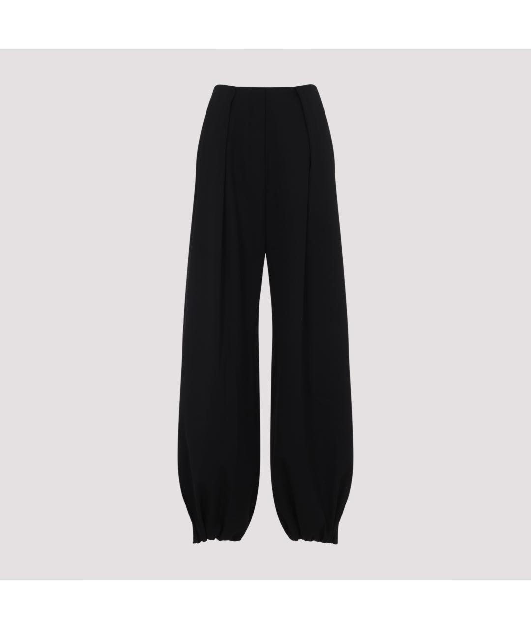 JACQUEMUS Черные шерстяные прямые брюки, фото 2