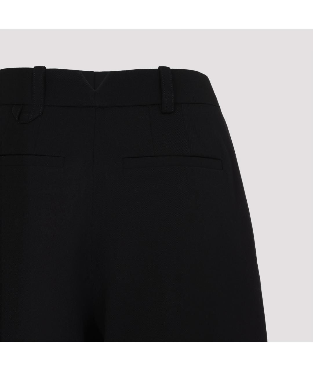 JACQUEMUS Черные шерстяные прямые брюки, фото 5