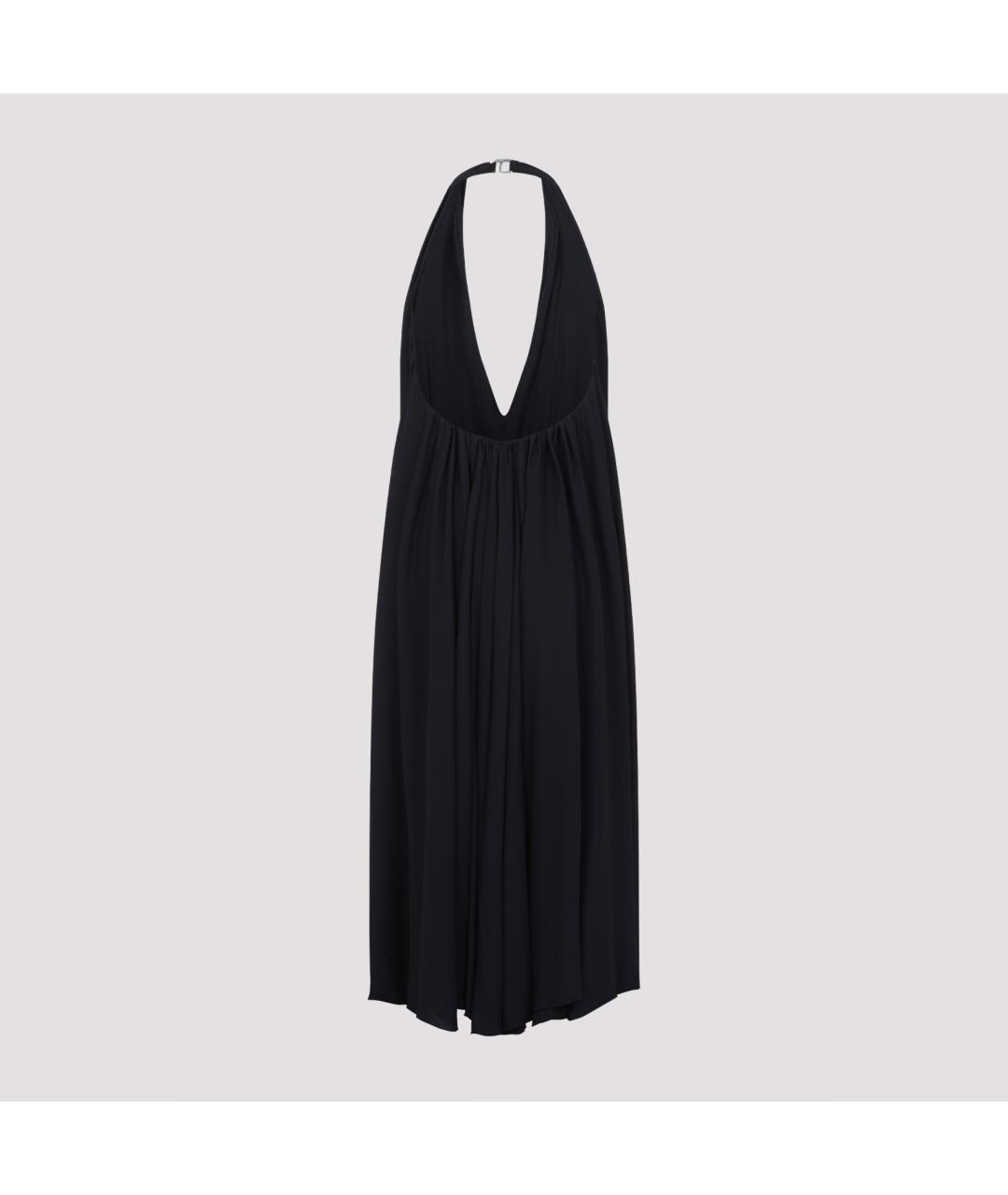 JACQUEMUS Темно-синее вискозное повседневное платье, фото 3