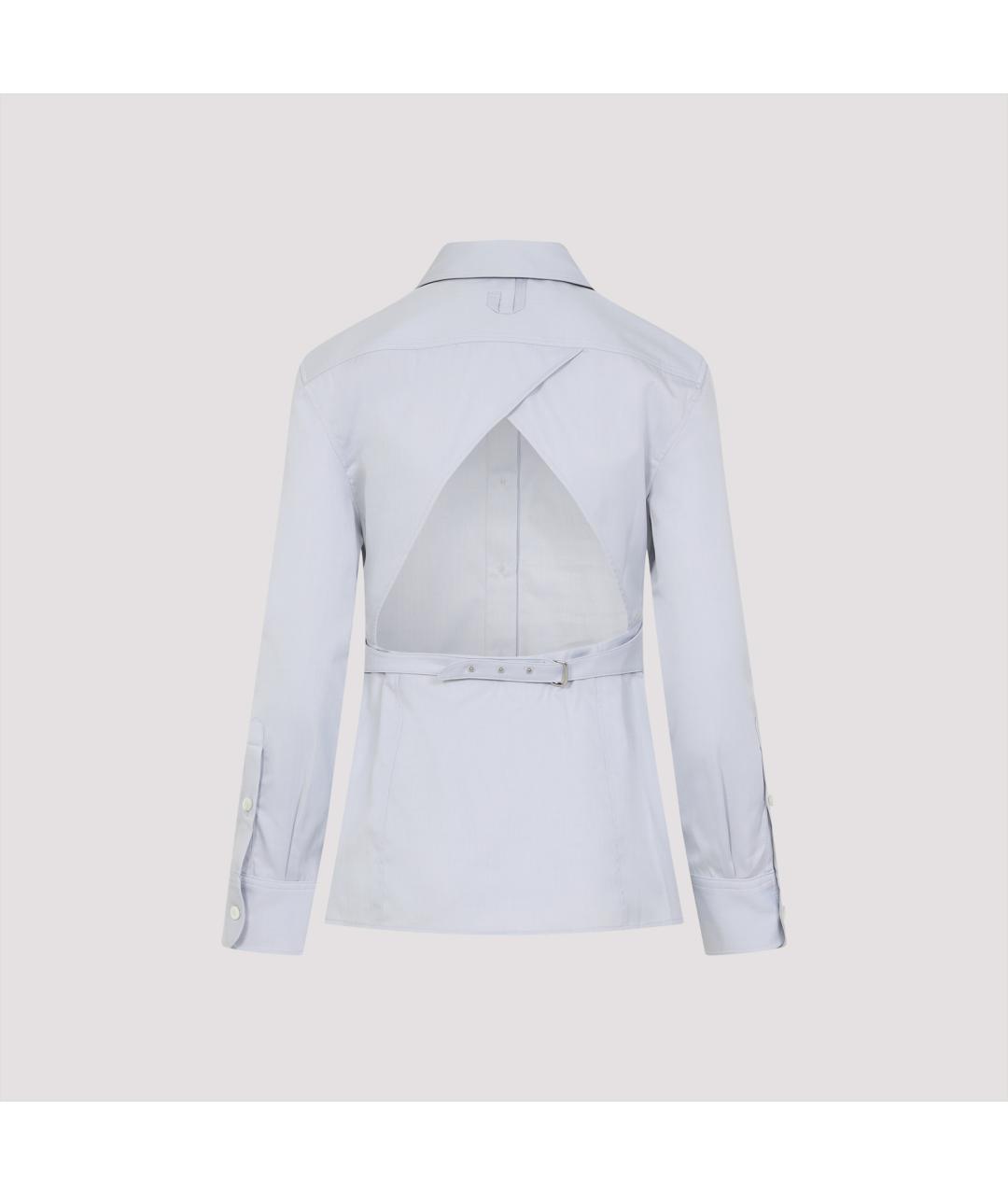 JACQUEMUS Серая хлопковая рубашка, фото 3