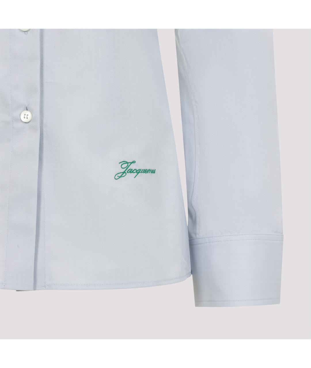 JACQUEMUS Серая хлопковая рубашка, фото 4