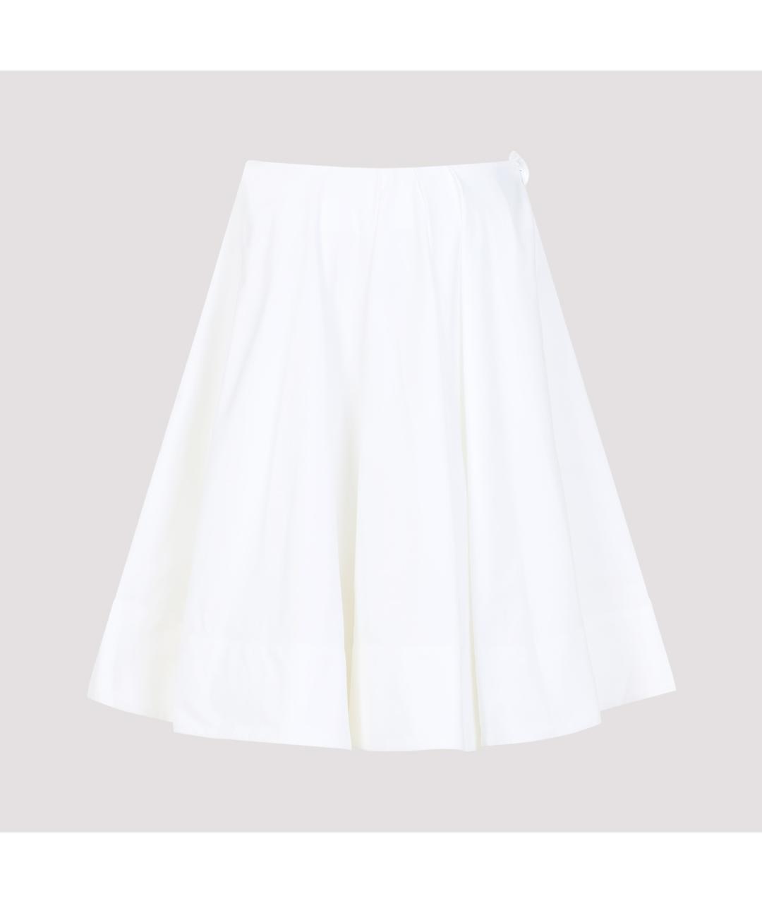 JACQUEMUS Белая хлопковая юбка мини, фото 3