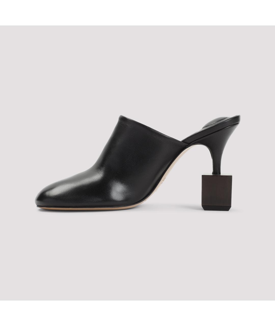 JACQUEMUS Черные кожаные мюли, фото 3
