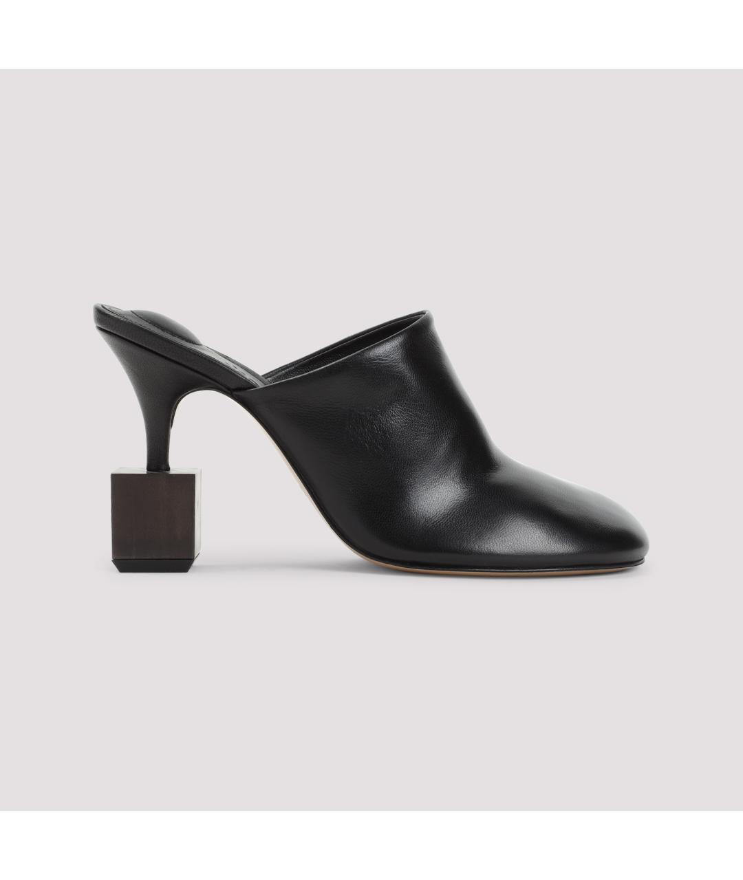 JACQUEMUS Черные кожаные мюли, фото 2
