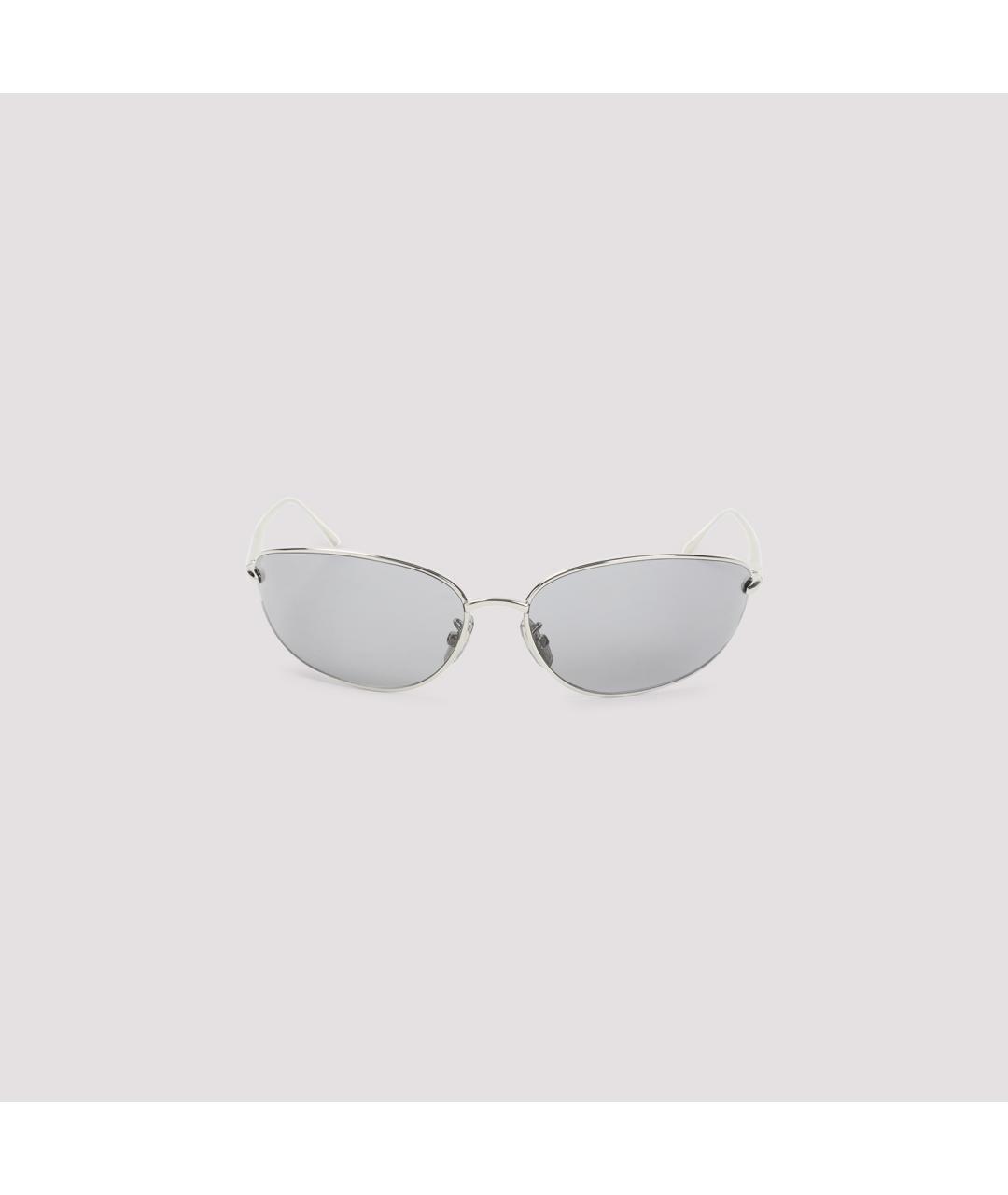 LOEWE Серебряные металлические солнцезащитные очки, фото 3