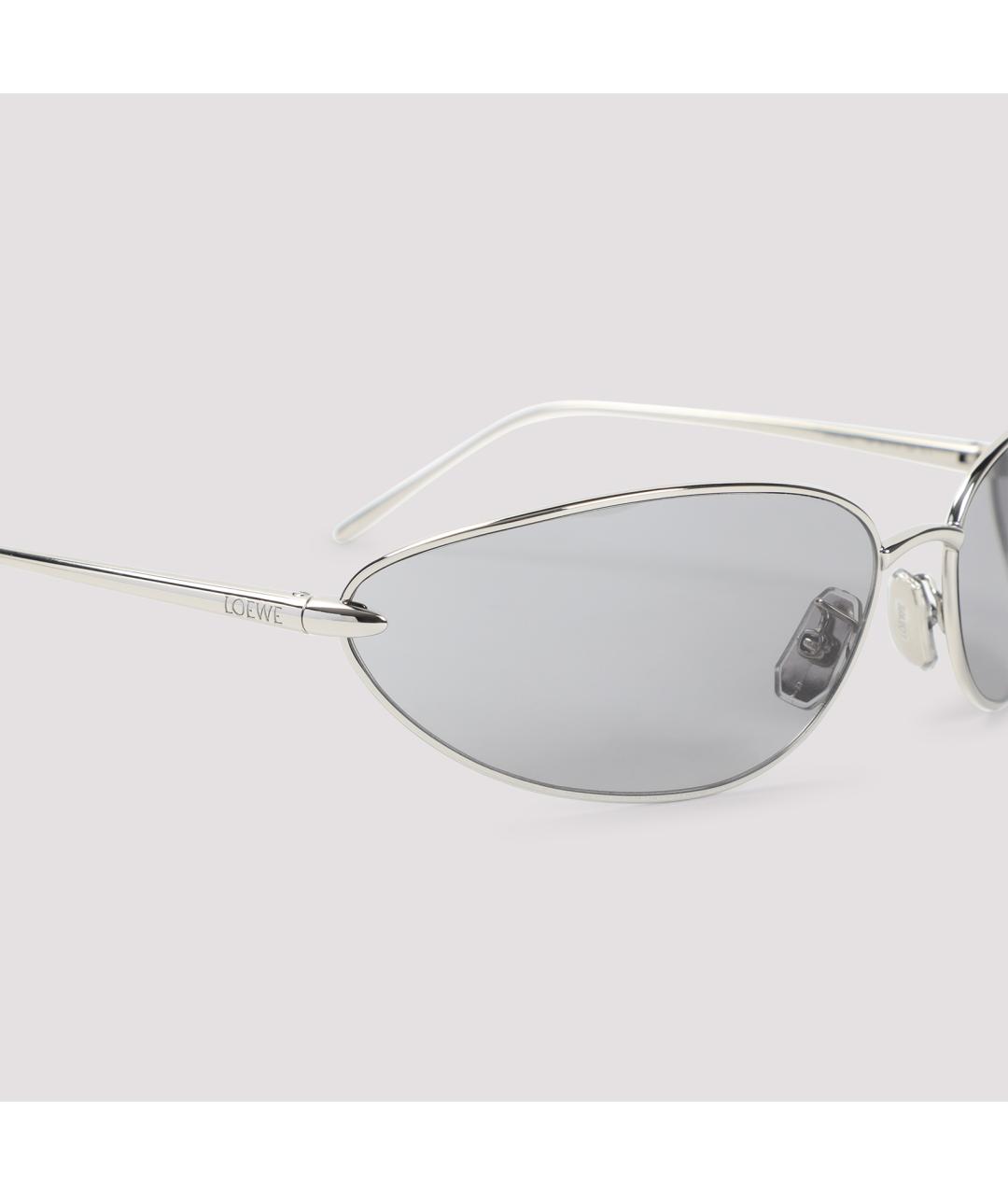LOEWE Серебряные металлические солнцезащитные очки, фото 4
