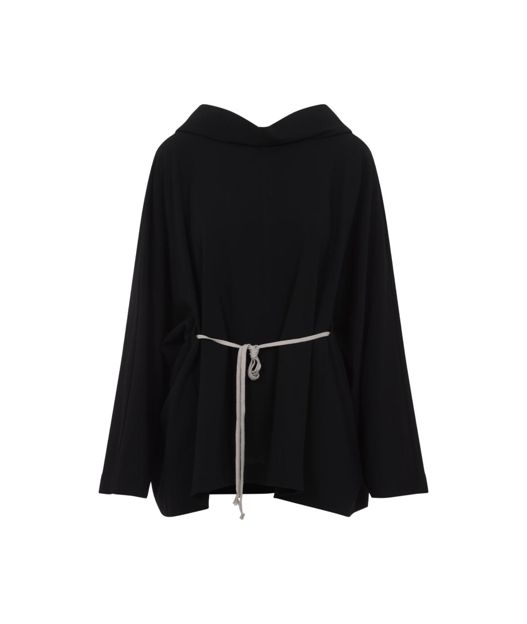 RICK OWENS Черное шерстяное повседневное платье, фото 1