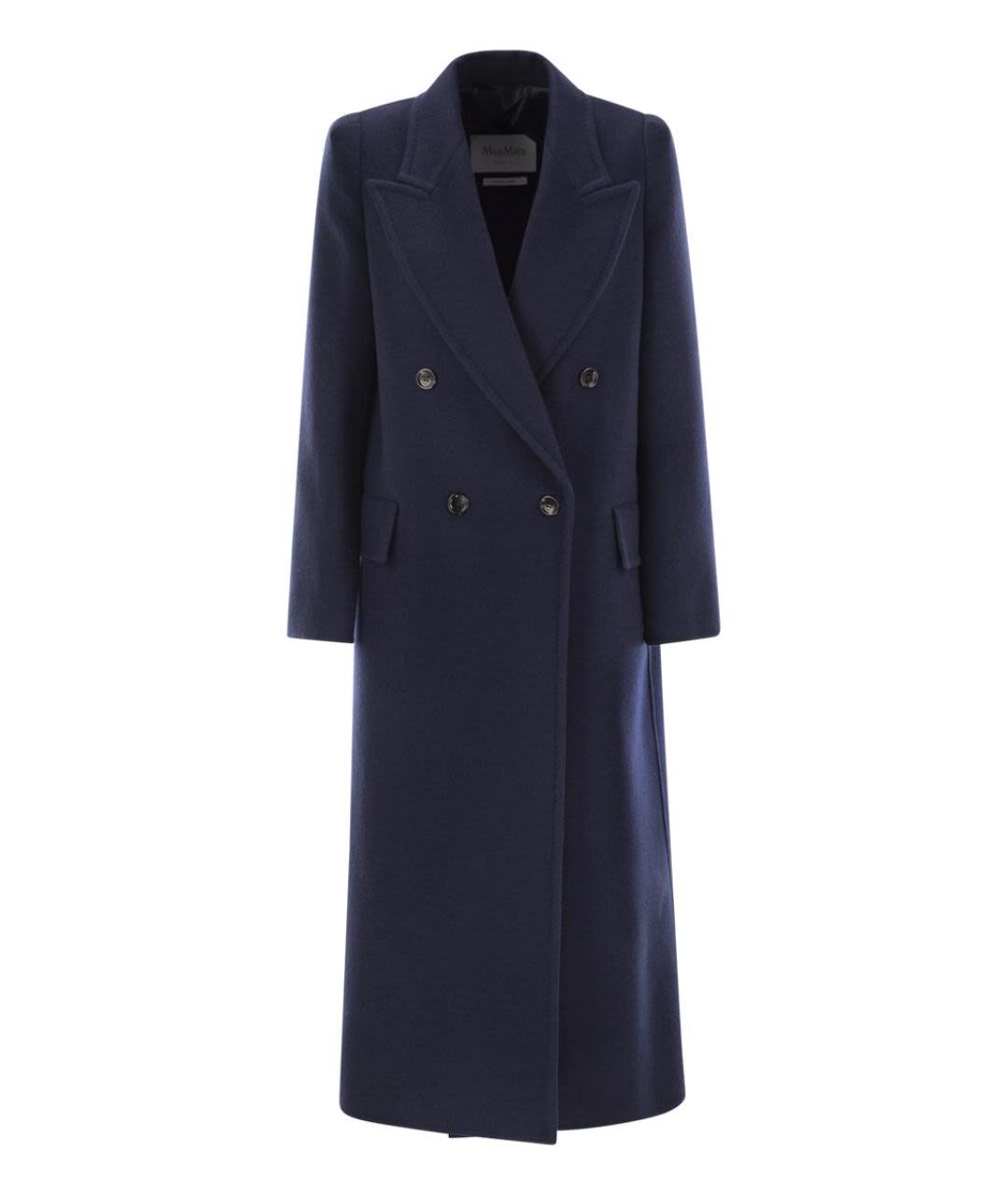 MAX MARA Синее шерстяное пальто, фото 1