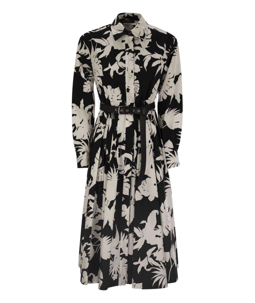 MAX MARA Черное хлопковое повседневное платье, фото 1
