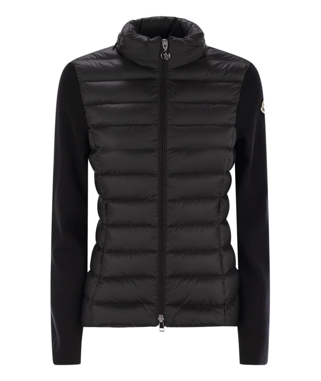 MONCLER Черная полиэстеровая куртка, фото 1