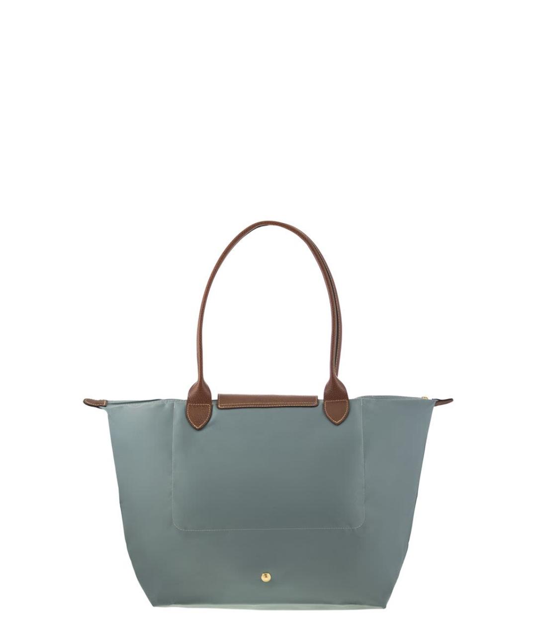 LONGCHAMP Голубая тканевая сумка тоут, фото 2
