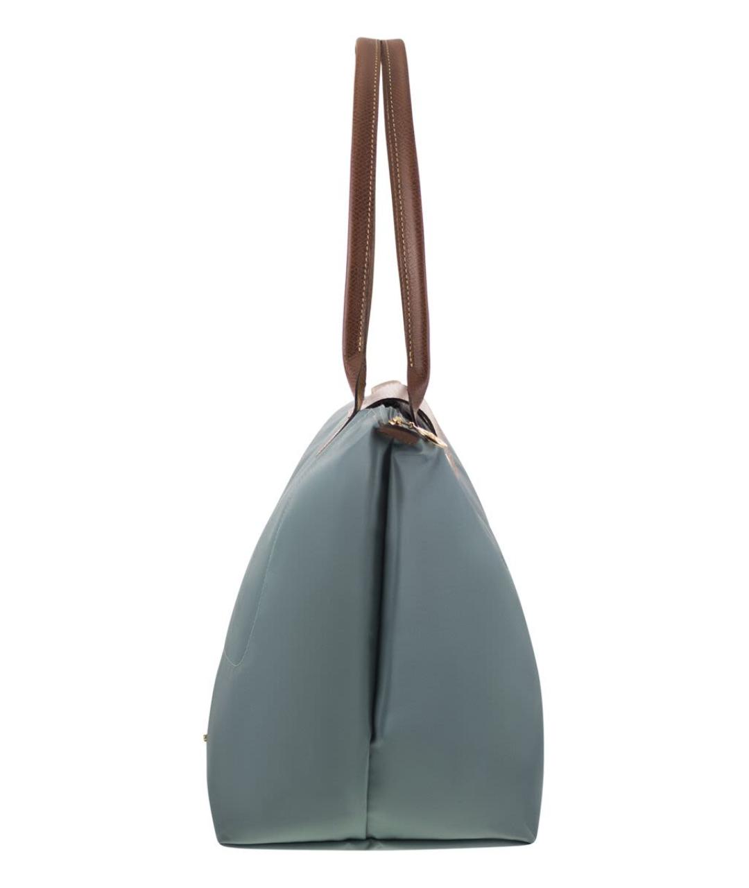 LONGCHAMP Голубая тканевая сумка тоут, фото 3
