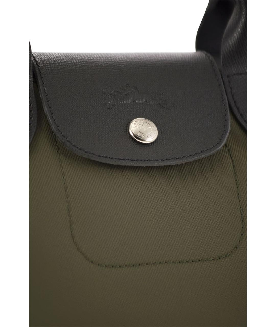 LONGCHAMP Хаки тканевая сумка тоут, фото 5